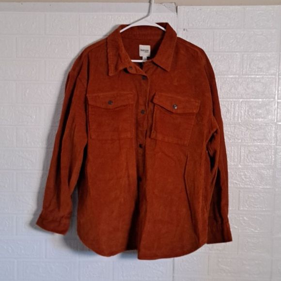 Kensie Cotton Corduroy Shacket Jacket in Gingerbisc - Picture 4 of 9